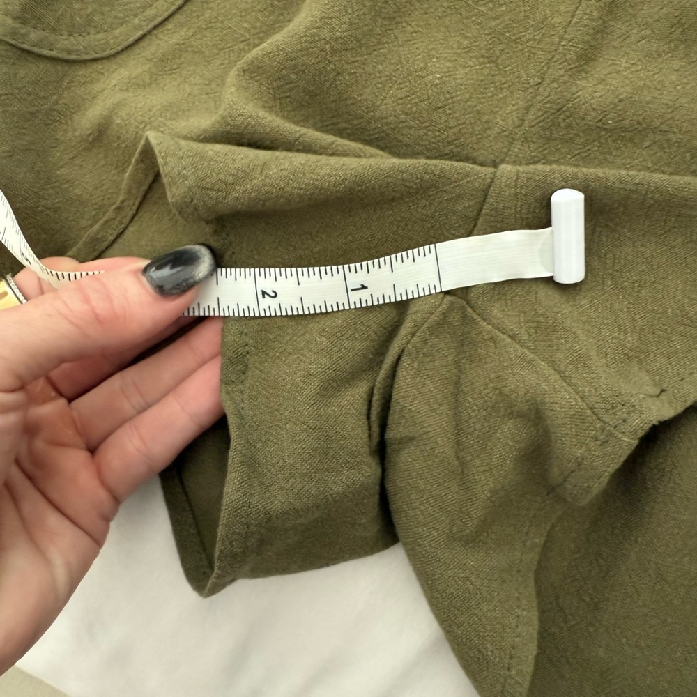 NWT Olive Green Two-Piece Set | Cropped Tank & High-Waisted Shorts | Size Medium - Picture 6 of 9